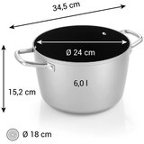 Tescoma Aluminijski lonac prikladni za indukcijsko kuhalo 6 l GrandChef+ – | shoptok.hr