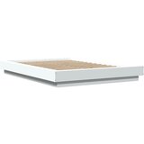 vidaXL Posteljni okvir z LED lučkami bel 120x200 cm inženirski les, (21142407) Cene