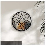  Ogledalo crno 60 x 3 cm željezno okruglo za unutarnju upotrebu | shoptok.hr