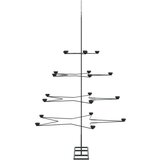 VidaXL Kovinska novoletna jelka za dekoracijo črna 140 cm Slike