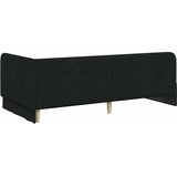  Kutni okvir kreveta Crna 90 x 190 cm tkanina | shoptok.hr