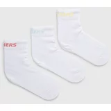Skechers Otroške nogavice 3-pack bela barva