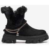Resti Black women's eco-suede boots with chain Videric - Footwear | ePonuda.com