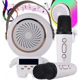 Bežični Bluetooth 5.3 LCD karaoke zvučnik 2x mikrofon LED RGB FM | shoptok.hr