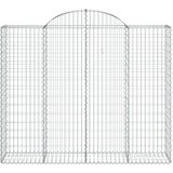  Lučne gabionske košare 2 kom 200x50x160/180cm pocinčano željezo | shoptok.hr