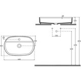 Sapho Bijeli keramički umivaonik 60x40 cm Infinity Oval – | shoptok.hr