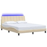 vidaXL Okvir za krevet bez madraca krem 160x200 cm od tkanine | shoptok.hr