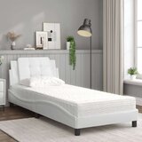  Postelja z vzmetnico bela 80x200 cm umetno usnje, (21111175) | Shoptok.si
