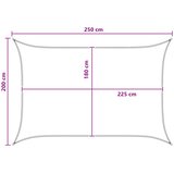  Jedrilica za sunčevu sjenu Žuta i bijela 2 x 2,5 m HDPE | shoptok.hr