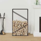  Stalak za drva crni 60x25x100 cm hladno valjani čelik | Eponuda.com