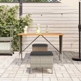 Vrtni stol s pločom od akacijevog drva sivi 105x75x72 cm poliratan - Siva 1 | shoptok.hr