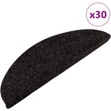 vidaXL Preproge za stopnice samolepilne 30 kosov črne 56x17x3 cm, (22012666) | Shoptok.si