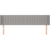  Uzglavlje s ušima svjetlosivi 183x16x78/88 cm od tkanine | shoptok.hr