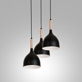  Luster na sajli NOAK WOOD 3xE27/15W/230V crna/buk | Eponuda.com