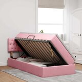  s od storage s uzglavljem Ružičasta 100 x 200 cm Baršun | shoptok.hr