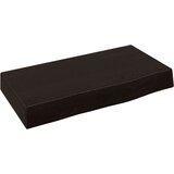  Stenska polica temno rjava 40x20x6 cm trdna hrastovina | Shoptok.si