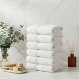 Carefree Ecru Ecru Wash Towel Set (6 Pieces) Cene