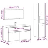  3-delni komplet kopalniškega pohištva, inženirski les, 90×46×38,5 cm | Shoptok.si