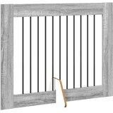  Vrata za pse s postoljem 4 pcs Siva sonoma 100 x 80 cm | shoptok.hr