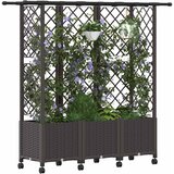  Povišeni krevet s mrežom i krovom Smeđa 163,5 x 40 x 142 cm PP | Eponuda.com