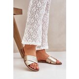 Lewski Shoes Leather Women's Slippers 3682 Gold Cijene
