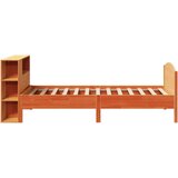 vidaXL Knjižna postelja brez vzmetnice vošč. rjava 75x190 cm borovina | Shoptok.si
