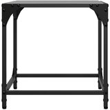  Stolići za kavu s crnim staklenim vrhom 2 kom 40x40x40 cm čelik | Eponuda.com