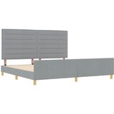  Krevetna konstrukcija Svjetlosiva 200 x 200 cm tkanina | shoptok.hr