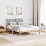  Okvir kreveta s uzglavljem Smeđa i svijetlo siva 160 x 200 cm | Eponuda.com