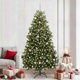 vidaXL Umjetno božićno drvce S LED lampica Zelena 240 cm PVC i metal | shoptok.hr