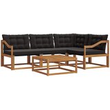  Set vanjskih sofa 5 kom. Prirodna i crna | shoptok.hr