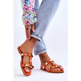 Boto Women's Slippers With Large Studs Orange Mercure | ePonuda.com