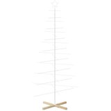  Metalna božićna jelka KUOPIO 210 cm Čelik Bijela - 210 cm Bijela bez LED svjetala | shoptok.hr