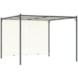 vidaXL Pergola z nastavljivo streho kremno bela 3x3 m jeklo Cene