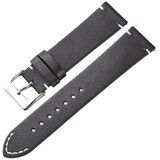 INF Združljiv s Huawei - Hitro Sprostitev Usnjen Pašček za Uro - Tanek & Mehak Black 24 mm, (5000079463) | Shoptok.si