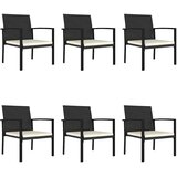  7-dijelni vrtni blagovaonski set od poliratana crni Crna | shoptok.hr