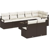  8-dijelni vrtni kauč set s jastučićima sivo poli ratan 2-sjedalo vrtni kauč s jastučićima smeđi poli ratan | shoptok.hr