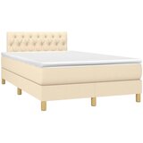  box spring s madracem LED krem 120 x 200 cm od tkanine | shoptok.hr