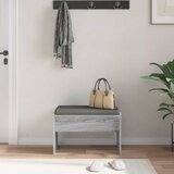  Klupa za hodnik s jastukom Siva Sonoma 63 x 38 x 40 cm | shoptok.hr