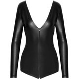 Noir - bodi dugih rukava od sjajnog materijala (crni) | shoptok.hr