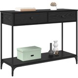 Konzolna stolica s ladicama Crni hrast 100 x 34,5 x 75 cm | Eponuda.ba