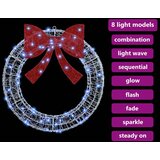 vidaXL Venec z LED lučmi Hladno bela 75 cm Akril | Shoptok.si