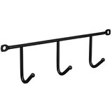 WALTECO Letev za obešanje (Do x Š x V: 200 x 35 x 60 mm, Število kaveljčkov: 3 kos, Črna) | Shoptok.si