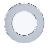 Eglo Fueva 5 ugradbena led, 2,7w, 300lm, prečnik 86, ip44, bela/hrom/plastika