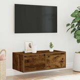 TV ormarić s LED svjetlima boja dimljenog hrasta 75x35,5x25 cm | shoptok.hr