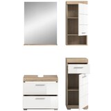 MID.YOU Kopalnica Lambada, Barva Hrasta, Bela, 4-Delna | Shoptok.si