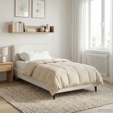  Ljetni pokrivač Krema 135 x 200 cm Mikrofibra i teddy flis | shoptok.hr