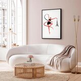  Slika - Rhythmic Gymnastics - Illustration of a Woman With a Ribbon 60x90 U crnom drvenom okviru | shoptok.hr