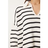  Women's Bone Polo Collar Crop Knitwear Sweater | shoptok.hr