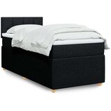 vidaXL Box spring postelja z vzmetnico črna 100x200 cm blago | Shoptok.si